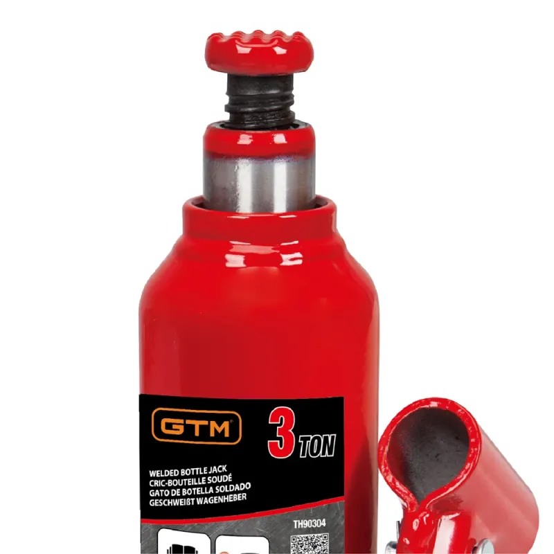 Домкрат гідравлічний 3т GTM Т90304 пляшковий одноштоковий - фото 2