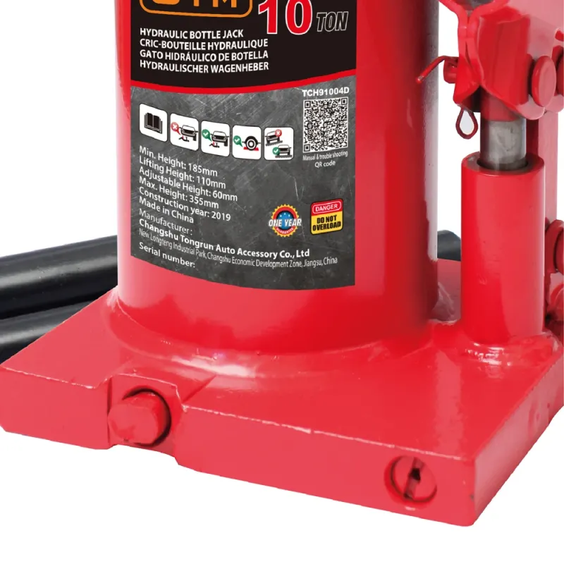 Домкрат гідравлічний 10т GTM Т91004 пляшковий одноштоковий - фото 3