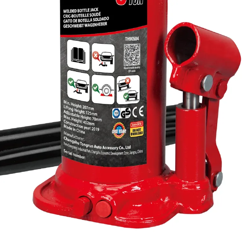 Домкрат гідравлічний 5т GTM Т90504 пляшковий одноштоковий - фото 3