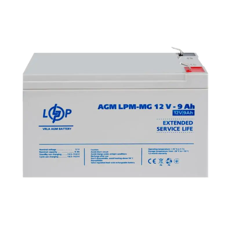 Акумулятор мультигелевий LPM-MG 12V - 9 Ah - фото 2 Акумулятор мультигелевий LPM-MG 12V - 9 Ah - фото 2