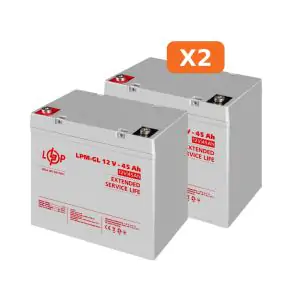 Товар Комплект из двух аккумуляторных гелевых батарей для ИБП 12V 90Ah (45Ah + 45Ah) 1080Wh