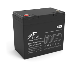 Акумуляторна батарея Ritar LiFePO4 12,8V 100Ah mini, 1280Wh BMS50