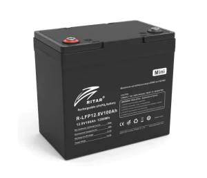 Товар Аккумуляторная батарея Ritar LiFePO4 12,8V 100Ah mini, 1280Wh BMS50