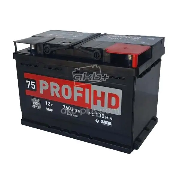 Автомобильный аккумулятор SADA PROFI HD 6СТ-75 SMF (-/+) Евро 12В 75АЧ 760А - фото 2