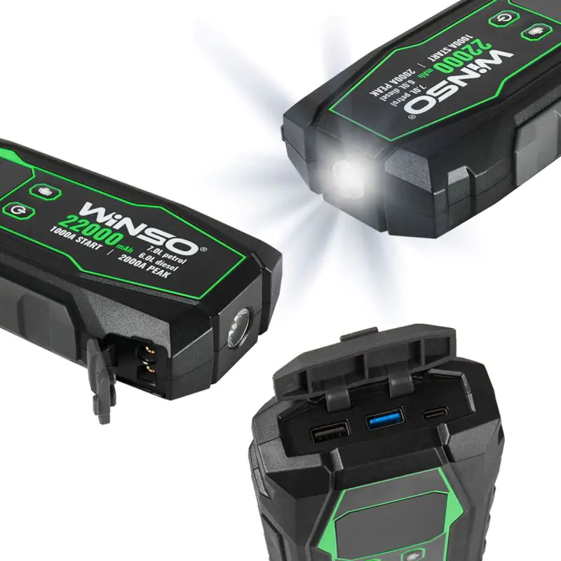 Пусковий пристрій Winso Jump Starter 1000/2000A 22000mAh - фото 3