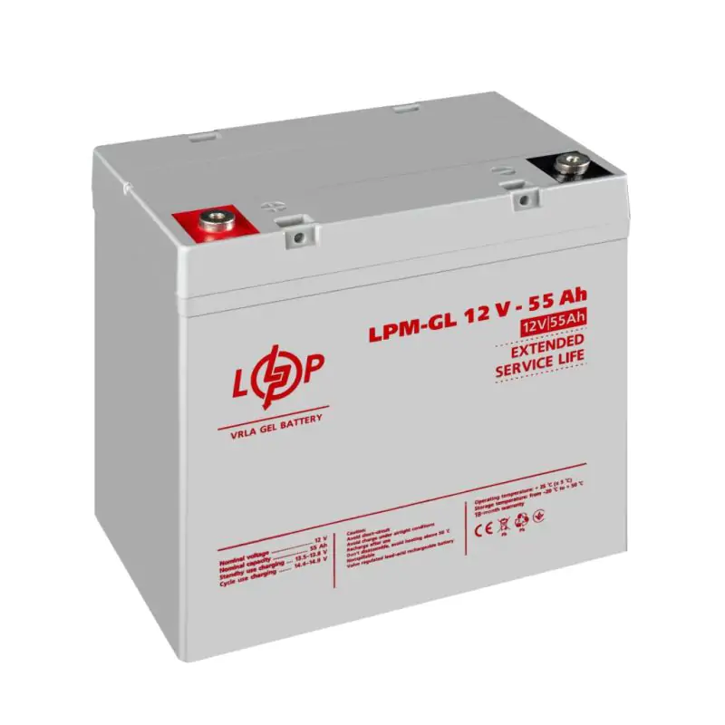 Акумулятор гелевий LPM-GL 12V - 55 Ah - фото 3