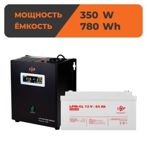 Комплект резервного живлення для котла LogicPower ДБЖ + батарея для гелю (UPS W500VA + АКБ GL 780W)