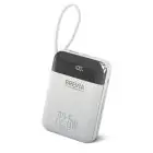 Повербанк (Power Bank) Brevia 10000mAh 22.5W Type-C+Lightning Cable, Li-Pol, LCD белый — миниатюра 1