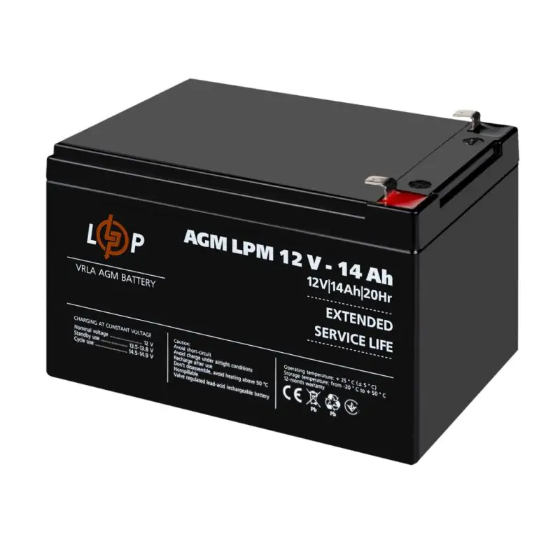 Акумулятор AGM LPM 12V - 14 Ah - фото 3