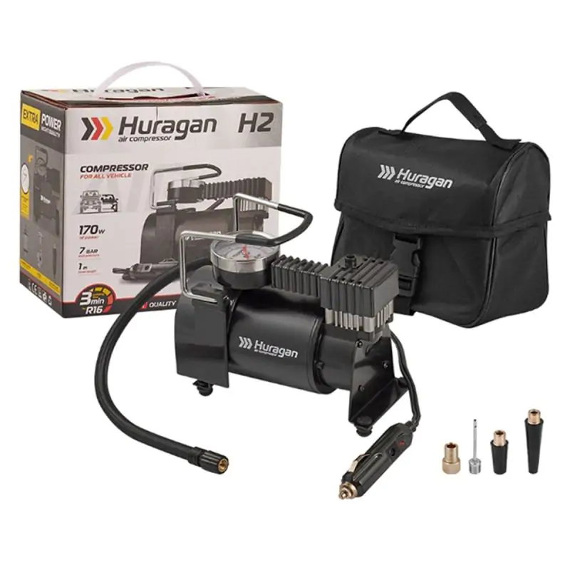 Автомобильный компрессор Huragan 12В 7Атм 37л/мин - фото 8