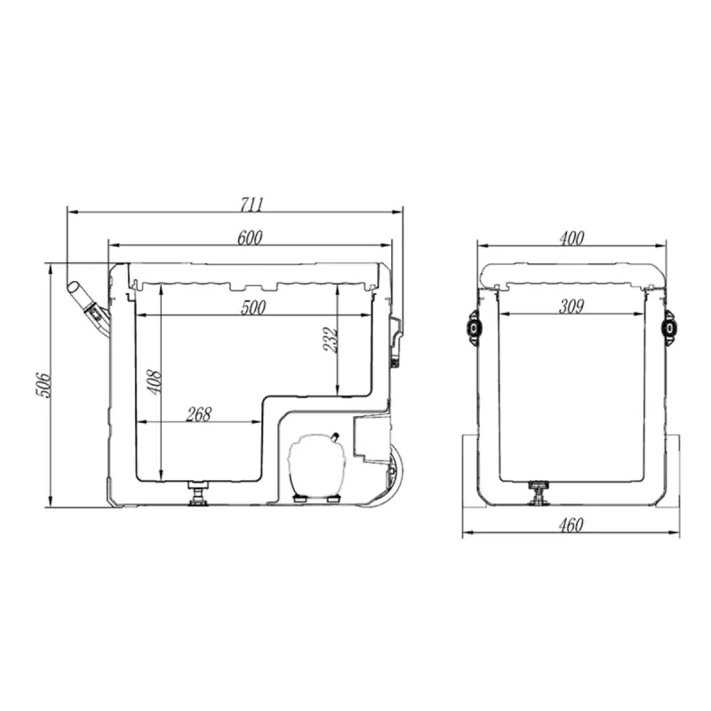 Холодильник автомобильный Brevia 50л (компрессор LG) 22635 - фото 15