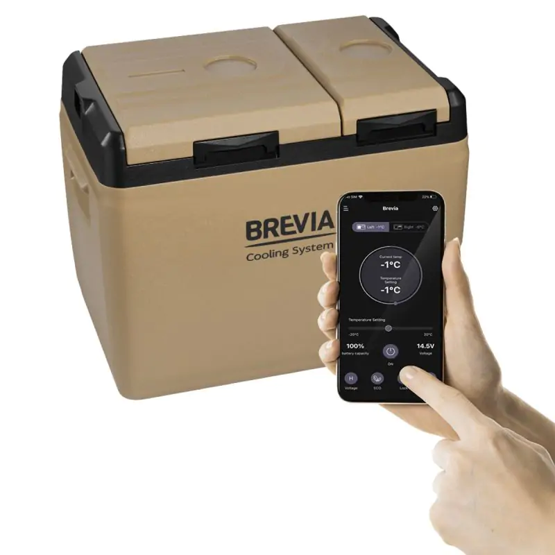 Холодильник автомобільний Brevia 39л двокамерний 23400 - фото 2