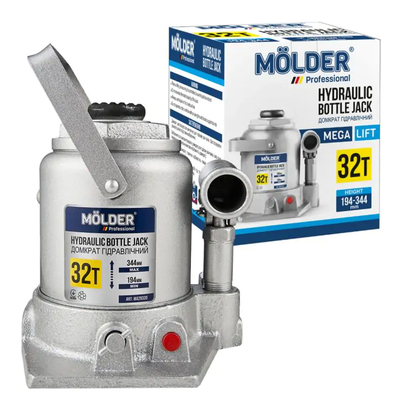 Домкрат гидравлический бутылочный Molder 32т 194-344мм - фото 2 Домкрат гидравлический бутылочный Molder 32т 194-344мм - фото 2