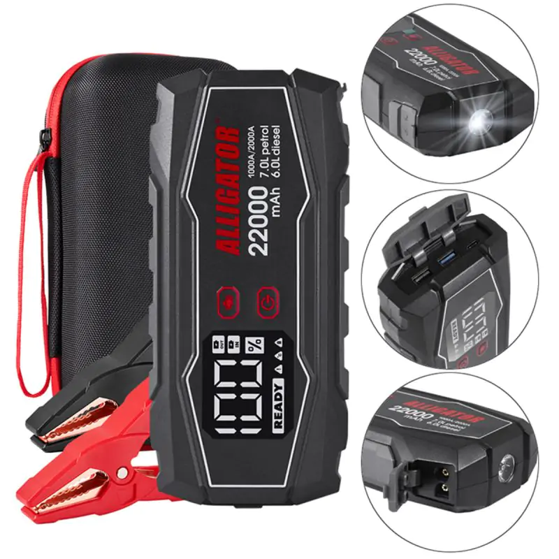 Пусковое устройство Alligator Jump Starter 1000A/2000A 22000mAh - фото 6