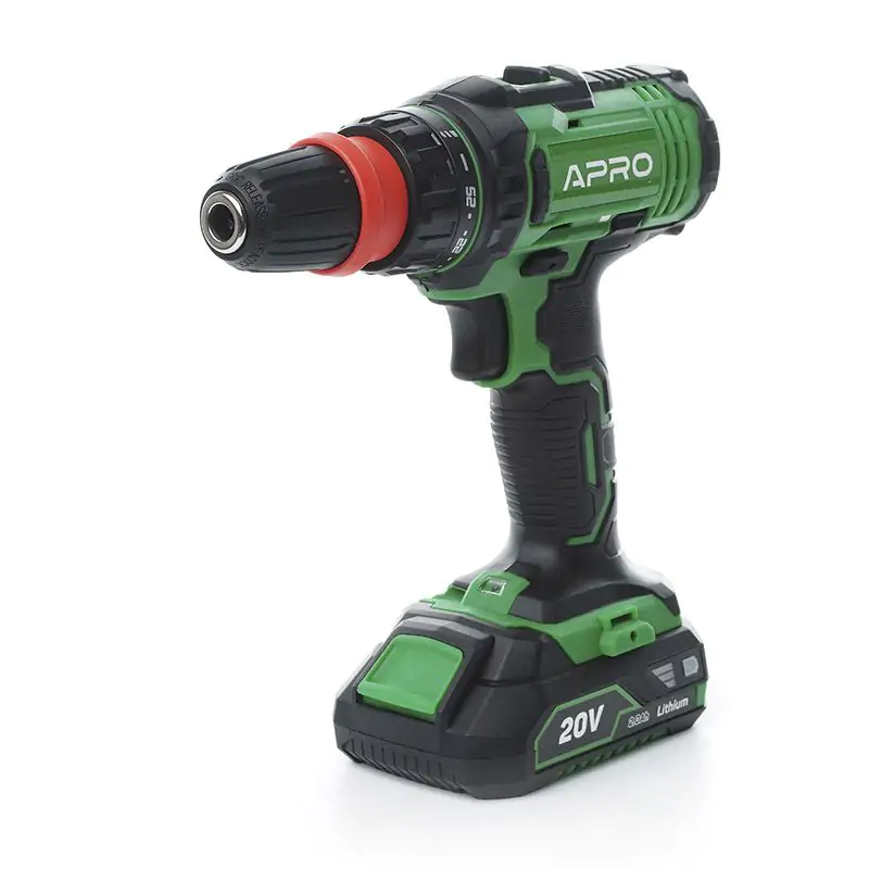Дрель-шуруповерт, быстросъем APRO 20DC (2 АКБ, ЗУ, кейс) - фото 2 Дрель-шуруповерт, быстросъем APRO 20DC (2 АКБ, ЗУ, кейс) - фото 2