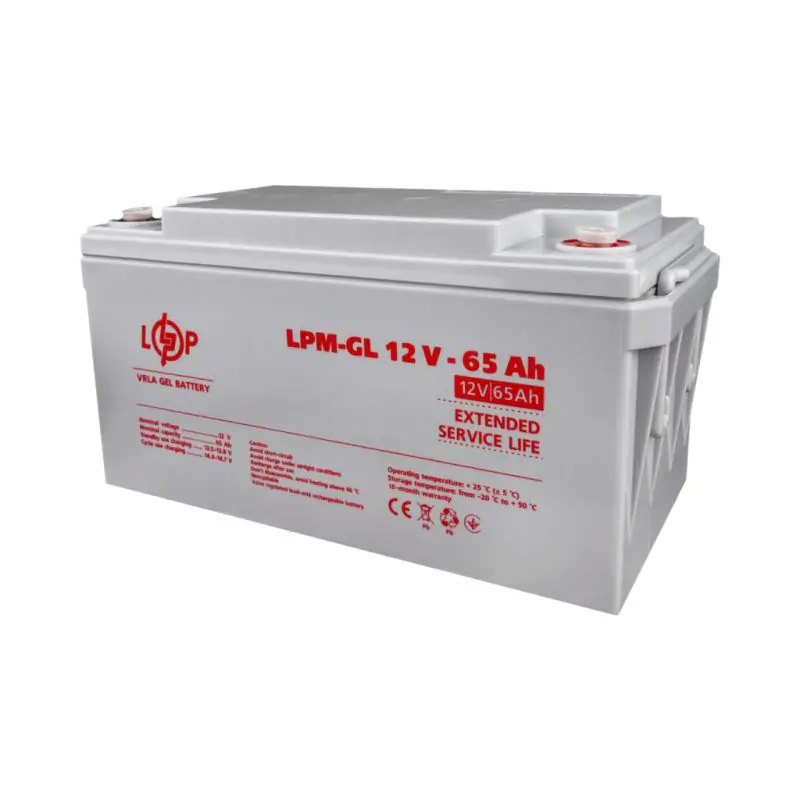 Аккумулятор гелевой LPM-GL 12V - 65 Ah - фото 3