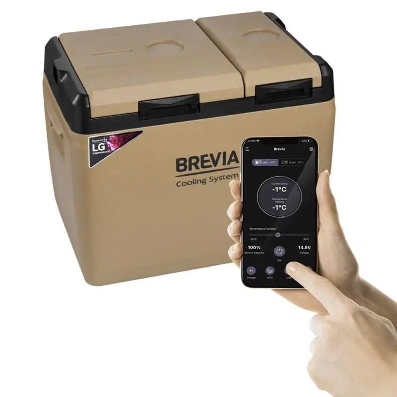 Холодильник автомобільний Brevia 39л (компресор LG) двокамерний 23405 - фото 2