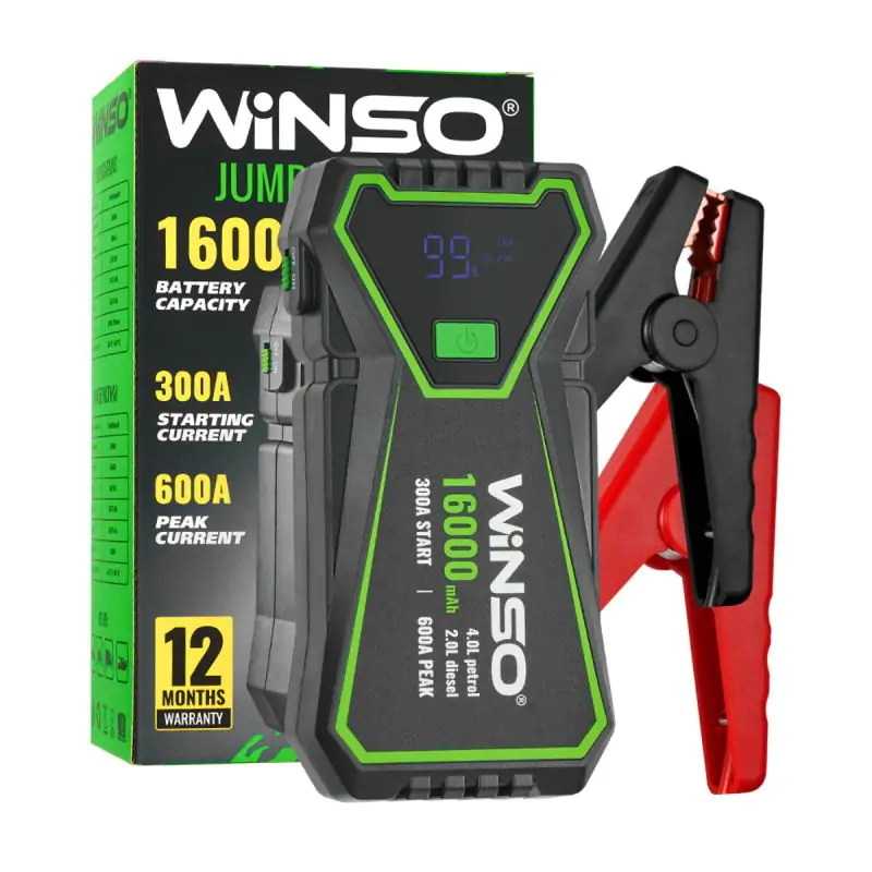 Пусковое устройство Winso Jump Starter 300/600A 16000mAh - фото 4