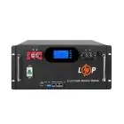 Акумулятор LP LiFePO4 51,2V - 120 Ah 6000Wh (Smart BMS 100A) с LCD RM AB RS485/CAN — мініатюра 1