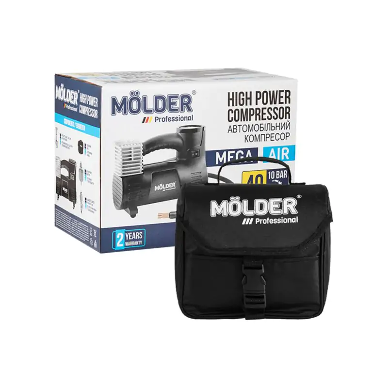 Автомобильный компрессор Molder Mega Air 12В 10Атм 40л/мин с LED-фонарем - фото 6