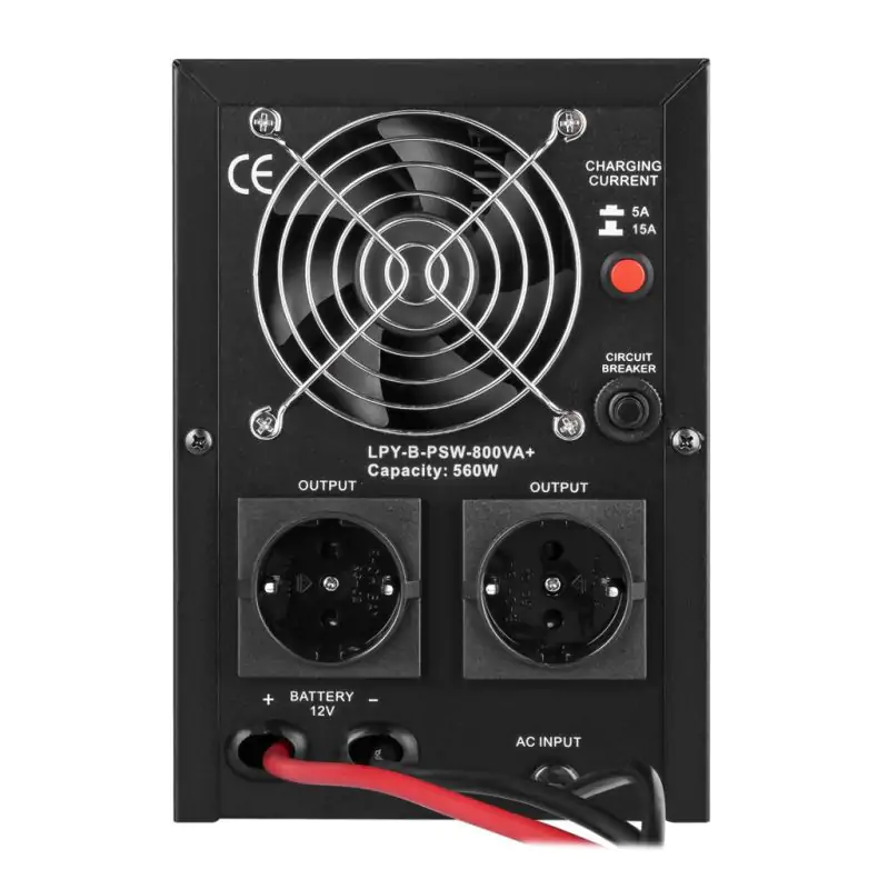 ИБП с правильной синусоидой 12V LPY-B-PSW-800VA+(560Вт) 5A/15A - фото 4