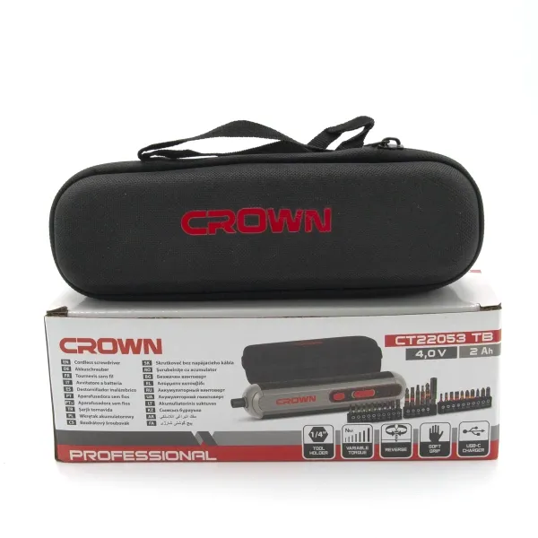 Аккумуляторный винтоверт CROWN CT22053-TB - фото 6