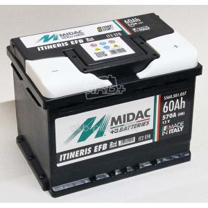 Акумулятор 6СТ-60 MIDAC ITINERIS EFB START STOP, 12V, 60AH, R 12В, 60АЧ, EN570А
