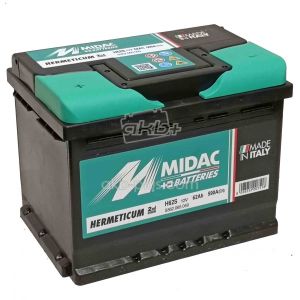 Акумулятор 6СТ-62A MIDAC HERMETICUM, 12V, 62AH (+/-), 12В, 62АЧ, EN590А