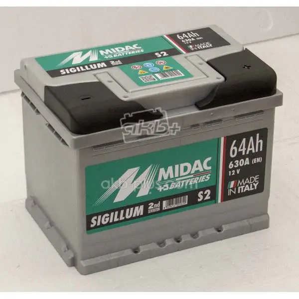 Акумулятор 6СТ-64A MIDAC S2 SIGILLUM, 12V 64AH (-/+) Євро 12В, 64АЧ, EN630А - фото 1 Акумулятор 6СТ-64A MIDAC S2 SIGILLUM, 12V 64AH (-/+) Євро 12В, 64АЧ, EN630А - фото 1