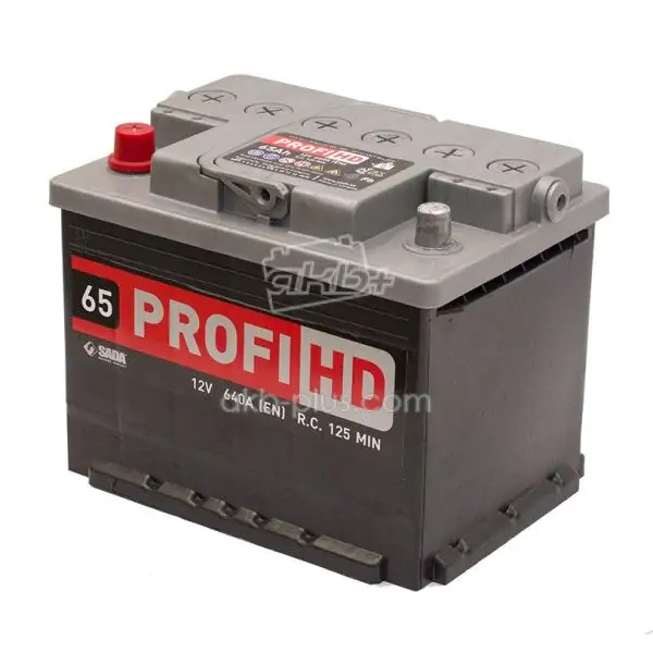 Автомобильный аккумулятор SADA PROFI HD 6СТ-65 (+/-) 12В 65АЧ 640А - фото 2