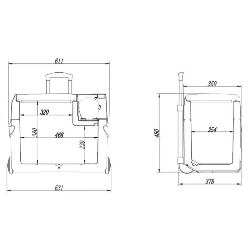 Холодильник автомобильный Brevia 40л (компрессор LG) 22735 - фото 13