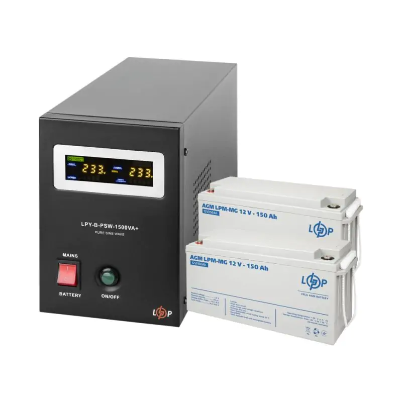 Комплект резервного живлення ДБЖ + мультигелева батарея (UPS B1500 + АКБ MG 3600Wh) - фото 2