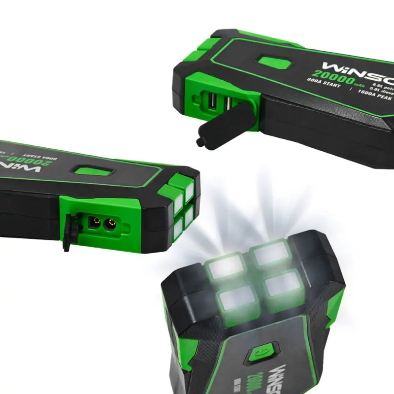 Пусковий пристрій Winso Jump Starter 800/1600A 20000mAh зі Smart-клемами - фото 3