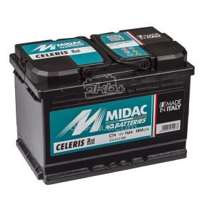 Акумулятор 6СТ-74A MIDAC CELERIS, 12V, 74AH (-/+) Євро, 12В, 74АЧ, EN660А