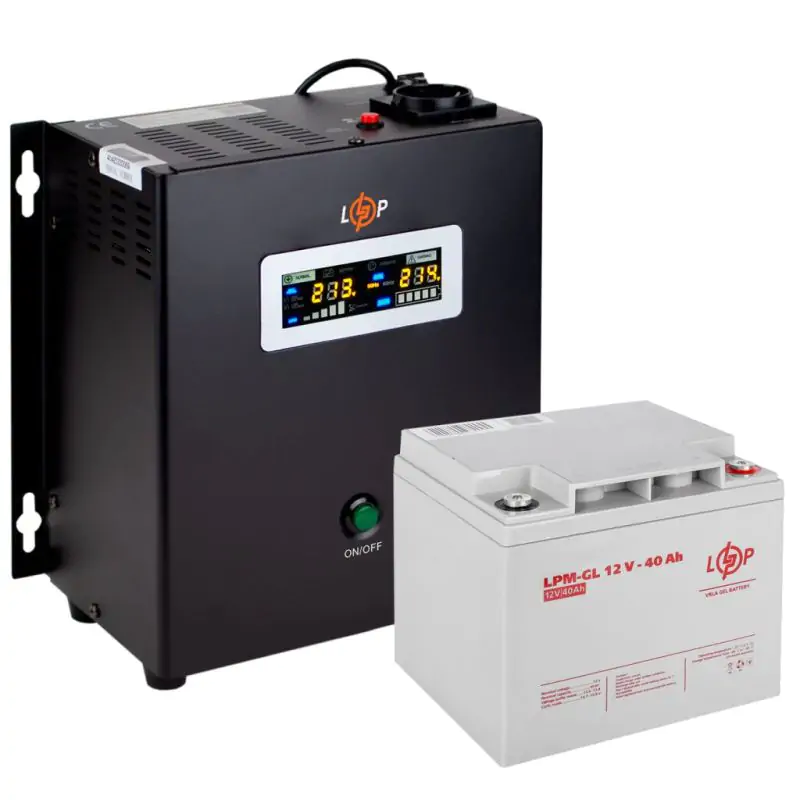 Комплект резервного питания для котла LogicPower ИБП + гелевая батарея (UPS W500 + АКБ GL 480W) - фото 3