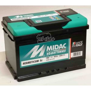 Акумулятор 6СТ-80A MIDAC HERMETICUM, 12V, 80AH (-/+) Євро, 12В, 80АЧ, EN720А