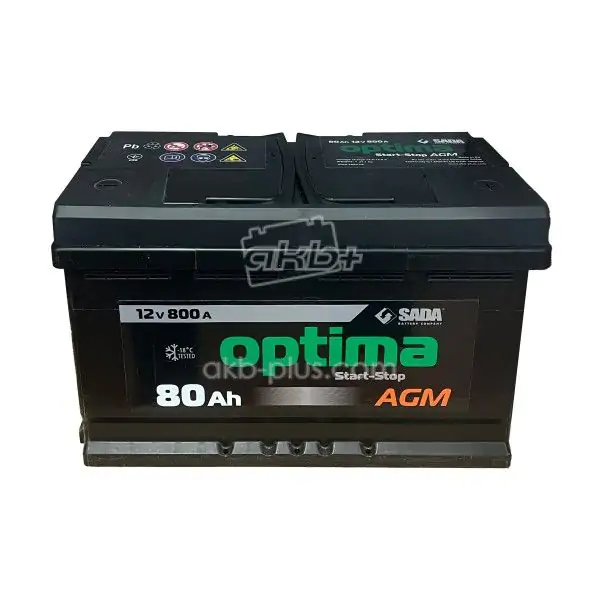 Автомобільний акумулятор OPTIMA AGM 6СТ-80 12В 80АЧ 800А - фото 2 Автомобільний акумулятор OPTIMA AGM 6СТ-80 12В 80АЧ 800А - фото 2