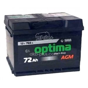 Автомобільний акумулятор OPTIMA AGM 6СТ-72 12В 72АЧ 760А