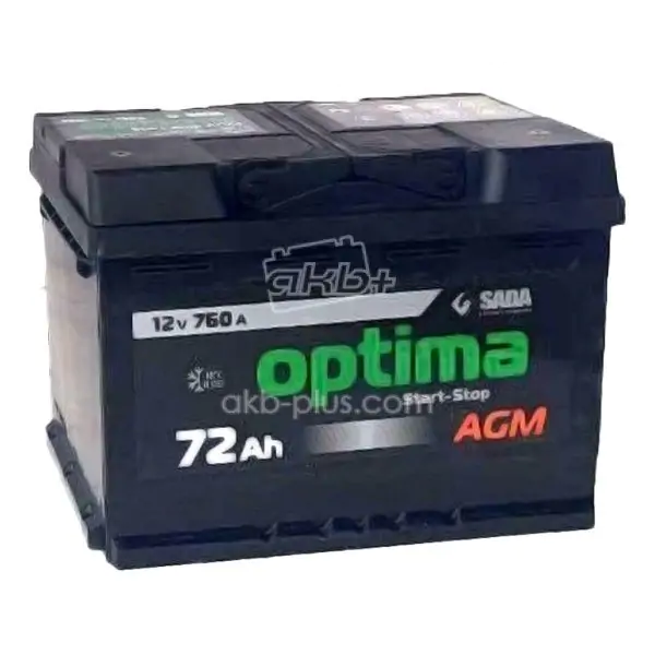 Автомобільний акумулятор OPTIMA AGM 6СТ-72 12В 72АЧ 760А - фото 1 Автомобільний акумулятор OPTIMA AGM 6СТ-72 12В 72АЧ 760А - фото 1