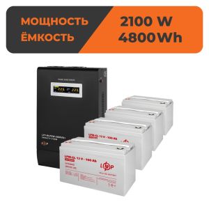 Комплект резервного живлення ДБЖ + батарея для гелю (UPS W3000 + АКБ GL 4800W)