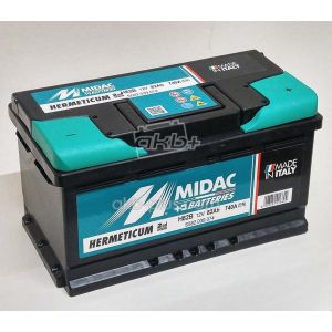 Акумулятор 6СТ-82 MIDAC HERMETICUM 12V, 82AH (-/+) низький Євро, 12В, 82АЧ, EN740А
