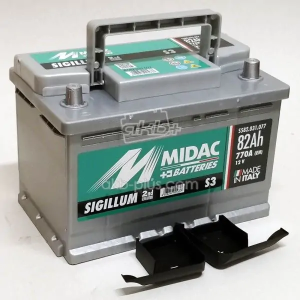 Акумулятор 6СТ-82A MIDAC S3 SIGILLUM, 12V, 82AH (-/+) Євро 12В, 82АЧ, EN770А - фото 3 Акумулятор 6СТ-82A MIDAC S3 SIGILLUM, 12V, 82AH (-/+) Євро 12В, 82АЧ, EN770А - фото 3