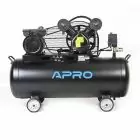 Компрессор двухцилиндровый ременной APRO 2.2кВт 402л/мин 100л — миниатюра 1