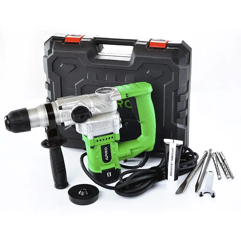 Перфоратор бочковой APRO 5,5Дж, 1500В, SDS+, 1500H, кейс - фото 3