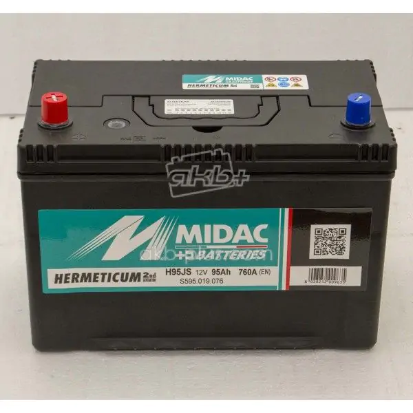 Аккумулятор 6СТ-95A MIDAC HERMETICUM ASIA, 12V, 95AH (+/-), 12В, 95АЧ, EN760А - фото 4