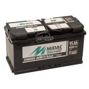 Акумулятор 6СТ-95A MIDAC ITINERIS START STOP AGM, 12V, 95AH, R 12В, 95АЧ, EN850А