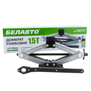 Домкрат ромбовый Белавто 1.5т 110-390мм с трещоткой