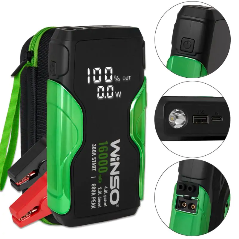 Пусковое устройство Winso Jump Starter 300/600A 16000mAh - фото 12