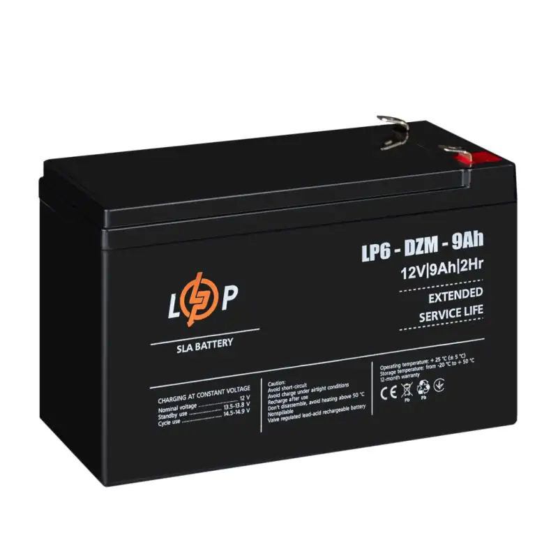 Тяговий свинцево-кислотний AGM акумулятор LP 6-DZM-9 Ah - фото 4