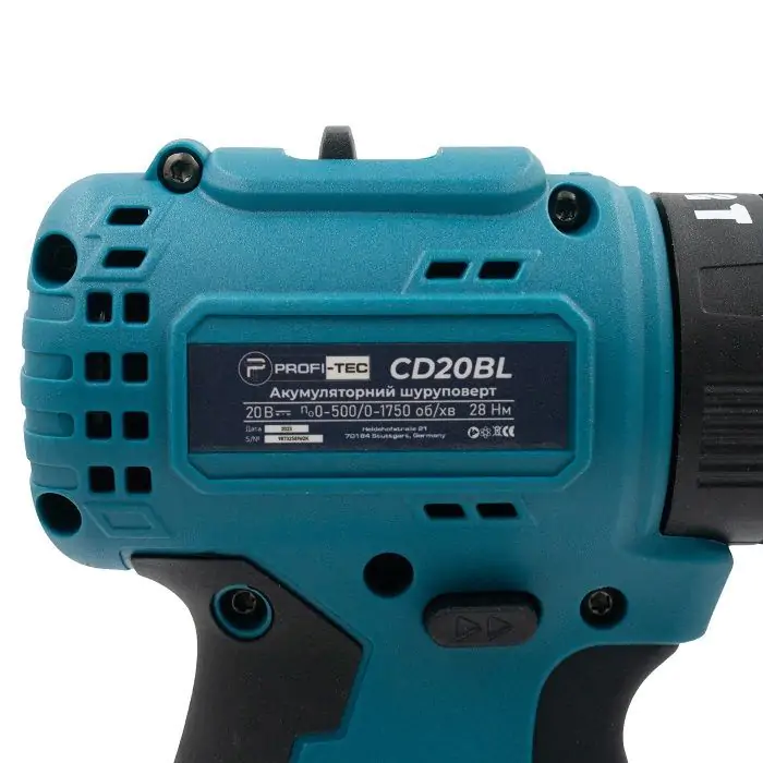 Аккумуляторный шуруповерт PROFI-TEC PCD3520BL POWERLine (2*PT2020MP (2.0 Ач), зарядное устройство) - фото 6
